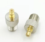 2pcs F To SMB Adapter F Female To SMB Male Plug Gold Plated Brass Straight TV Coaxial RF Connctor