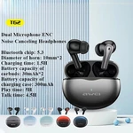 T62 4 Microphone ENC Headset Bluetooth 5.3 Earbuds TWS Wireless Earbuds Headset Sports Waterproof ENC Headset