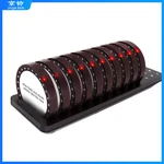 Wireless Coaster Queue System Restaurant Equipments 10 Pagers Receiver & 1 Keyboard Transmitter For Fast Food Cafe Service