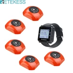 Retekess Restaurant Pager Waiter Calling System T128 Watch Receiver+5pcs TD013 Call Buttons Wireless Call Office Bar Pager