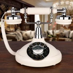 Old Nostalgic Vintage Telephone European Fashion Retro Antique Home Office Wired Rotation and Buttons Fixed Phones Novelty Gifts