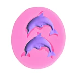 Ocean Dolphin Shaped Silicone Mold Diy Fondant Cake Baking Tools Kitchen Cake Decorating Chocolate Biscuits Polymer Clay Mould