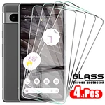 4-1Pcs Tempered Glass on For Google 7A 6a 5a 4a 5g Screen Protector Glass for Pixel 7 6 5 4 A Safety Protective Glass Film