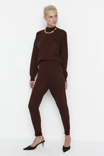 Trendyol Light Brown Tights, Pants, Sweater Top-Top Set