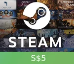 Steam Gift Card S$5 SGD Activation Code