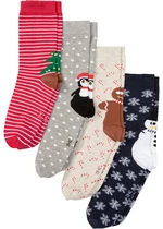 Ponožky (4 ks) s bio bavlnou s darčekovou kartou