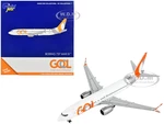 Boeing 737 MAX 8 Commercial Aircraft "Gol Linhas Aereas Inteligentes" White with Orange and Silver Tail 1/400 Diecast Model Airplane by GeminiJets