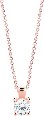 Cutie Jewellery Něžný přívěsek z růžového zlata s čirým zirkonem Z8010-40-10-X-4