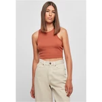 Women's Terracotta Cropped Rib Top