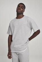 Terry T-shirt with herringbone light gray
