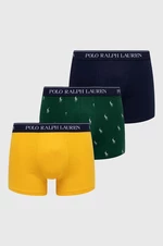 Boxerky Polo Ralph Lauren 3-pack pánské, žlutá barva