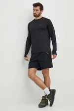 Športové tričko s dlhým rukávom Marmot Windridge čierna farba, jednofarebný