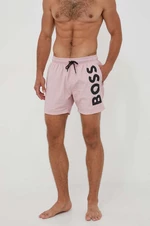 Plavkové šortky BOSS růžová barva, 50469594