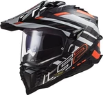 LS2 MX701 Explorer Carbon Edge Black/Fluo Orange XS Casco