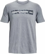 Under Armour Men's UA Camo Chest Stripe Short Sleeve Steel Light Heather/White 2XL T-shirt de fitness