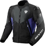 Rev'it! Jacket Control H2O Black/Blue 2XL Giacca di pelle