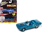 1971 Plymouth Barracuda Convertible Blue Fire Metallic with Blue Interior "Mecum Auctions" Limited Edition to 2496 pieces Worldwide "Hobby Exclusive"