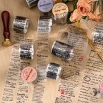 Journamm 3cm/5cm*2m Transparent Tapes Vintage Scrapbooking Material Letter English DIY Masking Tape Scrapbook Sticker Stationery