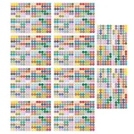 10 Pcs Essential Oil Stickers Marker Adhesive Packaging Labels Jar Colored Bottle Creative Round Canning Decals