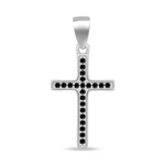 Brilio Silver Třpytivý stříbrný přívěsek křížek CRS024WBC