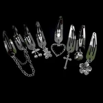 Clip Chain Water Drop Clip Toy BB Clip Korean Style Hairpin Punk Hair Clip Cool Cross Barrette Women Hair Accessories