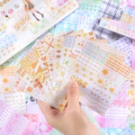 10 Sheets Creative Cartoon Cute Stickers for Scrapbooking DIY Decorative Material Collage Journaling