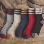 Winter Warm Women Socks Striped Dotted Christmas Gift Thick Wool Against Cold Snow Japanese Harajuku Autumn Winter Socks 1pair