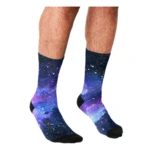 2021 Fashion Men Funny Socks harajuku Galaxy Printed hip hop Unisex Man Socks art Novelty Winter Casual Animal Socks