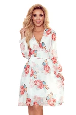 Women's chiffon dress with neckline Numoco