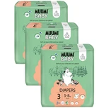 MUUMI BABY 3 Midi 5-8 kg, mesačné balenie eko plienok, 150 ks
