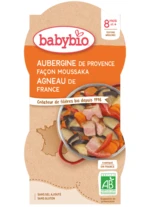 BABYBIO lilek na způsob Musaky s jehněčím masem 2 x 200 g