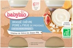 BABYBIO Brassé z kozího mléka hruška fík 2 x 130 g