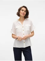 White Women's Shirt Vero Moda Bumpy - Women's