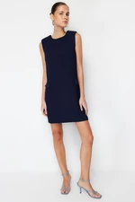 Trendyol Navy Blue Straight Cut Sleeveless Mini Woven Dress