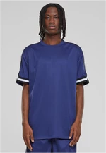 Men's T-Shirt Oversized Stripes Mesh - Navy Blue