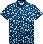 J.Lindeberg Tour Tech Reg Fit Print Mens Polo Savanna Estate Blue M Camiseta polo
