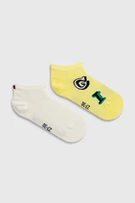 Detské ponožky Tommy Hilfiger 2-pak žltá farba