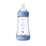 Chicco Lahev kojenecká Perfect5 silikon, modrá 240 ml