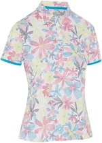 Callaway Chev Floral Short Sleeve Womens Polo Alb strălucitor L
