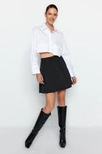 Trendyol Black Skater Mini Knitted Skirt