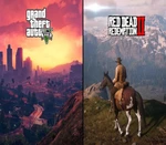 Grand Theft Auto V + Red Dead Redemption 2 Bundle Rockstar Account