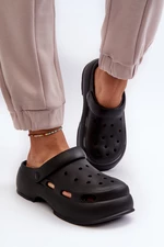 Women's foam slippers with solid soles Black Danollia