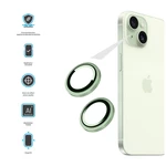 Ochranná skla čoček fotoaparátů FIXED Camera Glass pro Apple iPhone 15/15 Plus, světle zelená