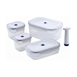 Zestaw 4 pojemników próżniowych na żywność z pompką Compactor Food Saver