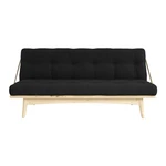 Sofa rozkładana ze sztruksową tapicerką Karup Design Folk Raw/Charcoal