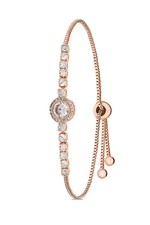 Polo Air Single Row Zircon Stone Elegant Waterway Bracelet Copper Color