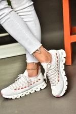 Fox Shoes White Fabric Women's Sports Shoes Sneaker