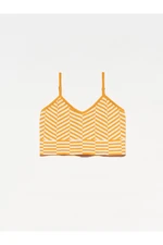 Dilvin 10184 Halter Knitwear Singlets Crop-orange