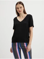 Black Womens Basic T-Shirt VILA Paya - Women