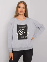 Grey melange women's hoodie